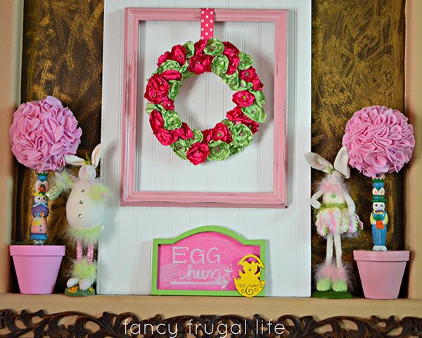 Fancy Frugal Easter Mantel