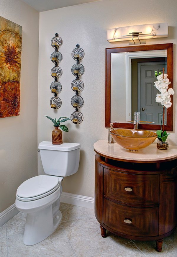 candle holder bathroom decor ideas