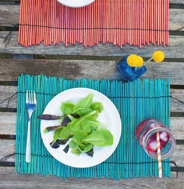 Dip Dyed Bamboo Placemats