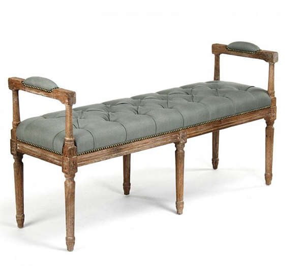 tufted bench