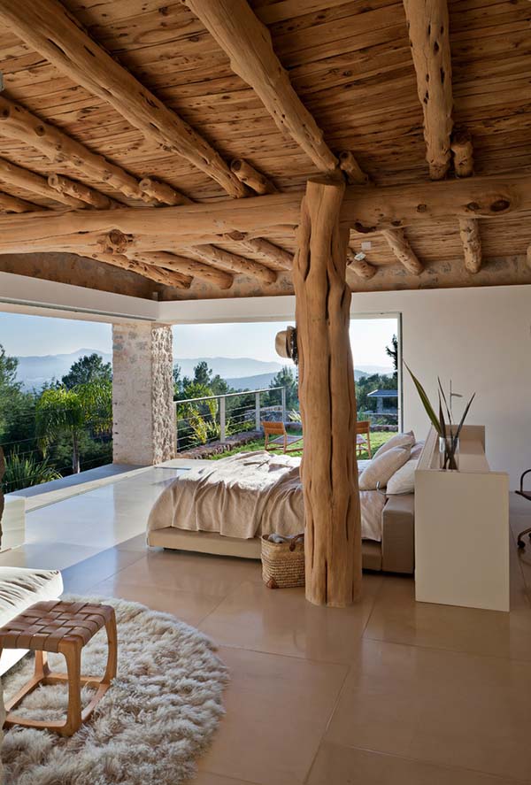 bedroom wooden ceiling