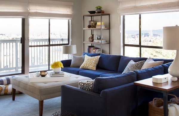 20 Impressive Blue Sofa in the Living Room | Home Design Lover