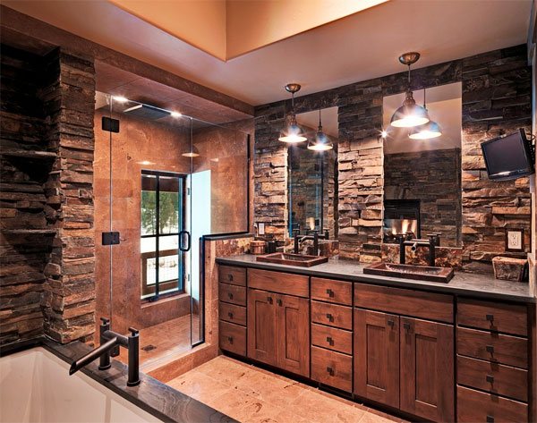 stone walls Bathroom