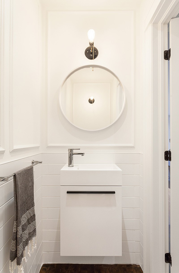 white powder room