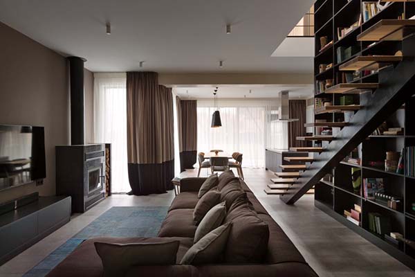 living room brown sofa set