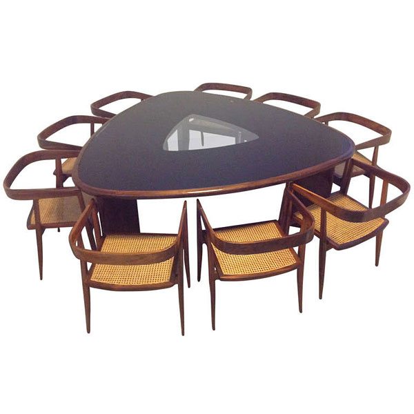 large triangle dining table