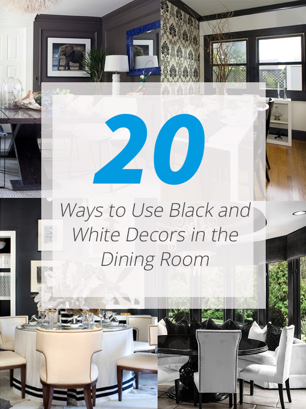 black white-decors dining