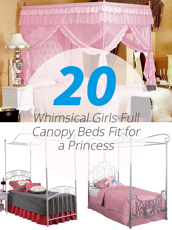 girls full canopy bed