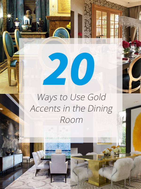 gold accent dining