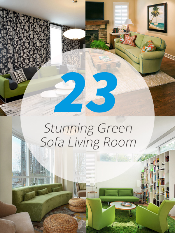 green sofa living room