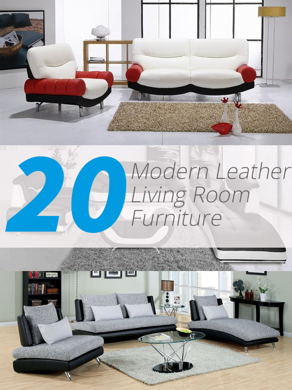 20 Modern Leather Living Room Furniture Home Design Lover