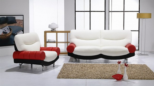 contemporary leather living room chairs