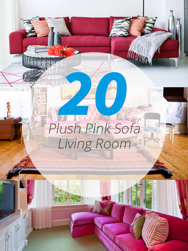 pink sofa living room