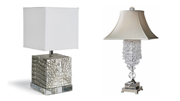 beautiful silver lamps