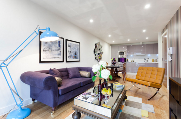Staren Ontvangende machine bolvormig 20 Engrossing Purple Sofa in the Living Room | Home Design Lover