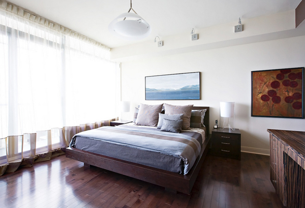 brown master bedroom