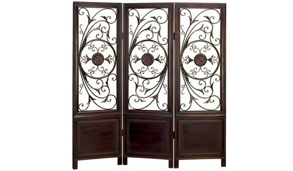 Metal Wood Room Divider