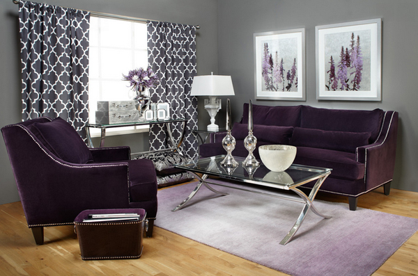 20 Engrossing Purple Sofa In The Living Room Home Design Lover