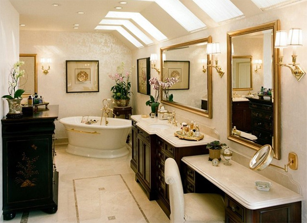 Here Are 20 Ideas to Add Gold in Your Bathroom | Home Design Lover