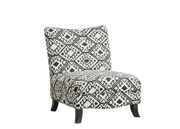 Abstract Fabric  Accent Chair