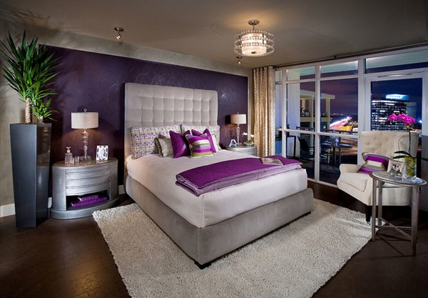 Purple Gold Bedroom Decor