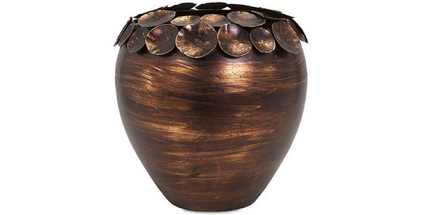 Copper Leaf Vase