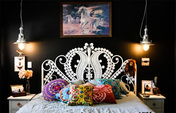 Queen Peacock Bed Headboard