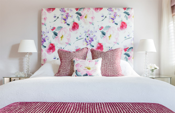 floral headboard