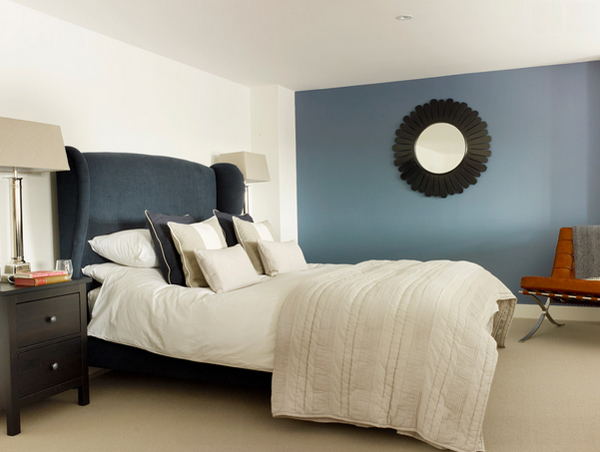 blue headboard