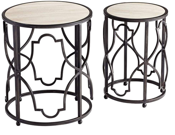  Gatsby 2-Piece Ebony Accent Table Set