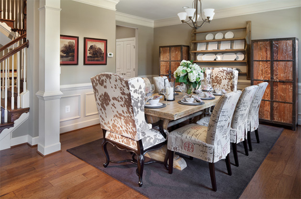 cowhide kitchen chairs