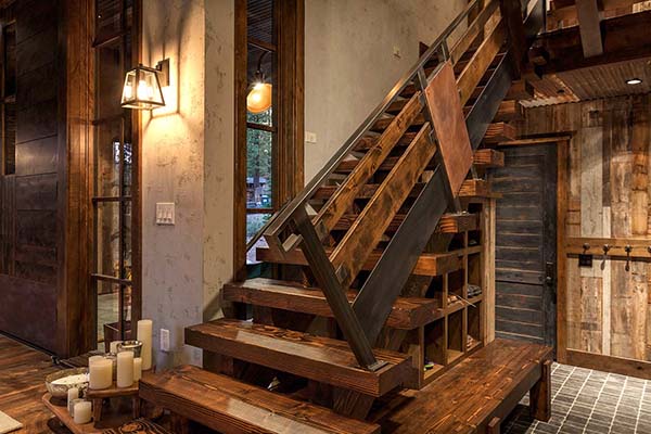 reclaimed wood stairs