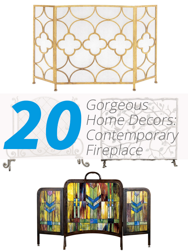 modern fireplace screens