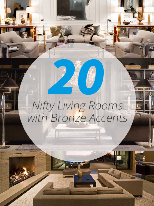 20 Nifty Living Rooms with Bronze Accents | Home Design Lover