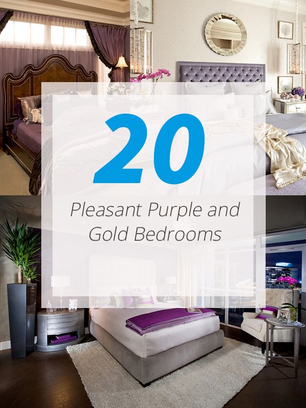 20 Pleasant Purple And Gold Bedrooms Home Design Lover