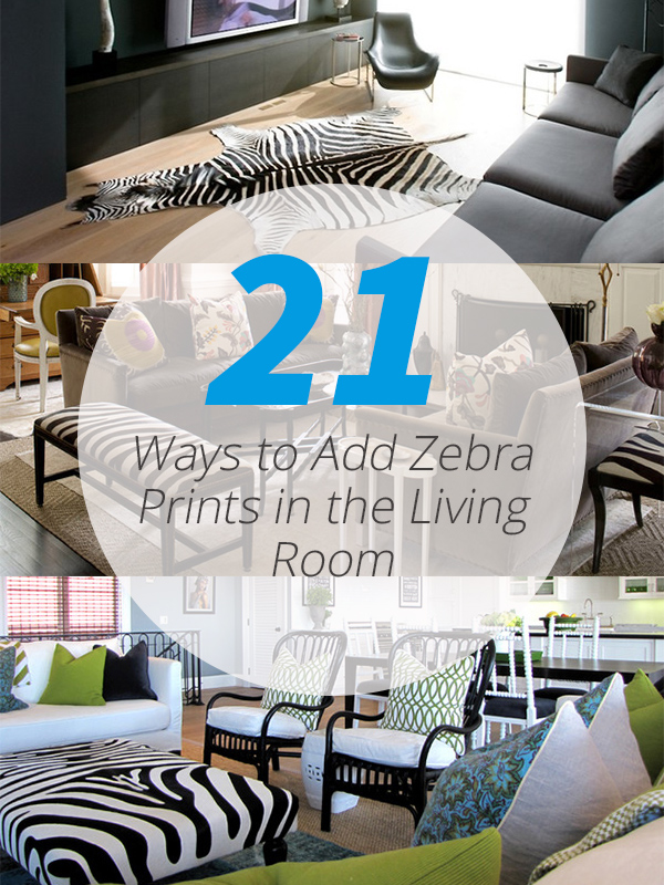 zebra decor living room