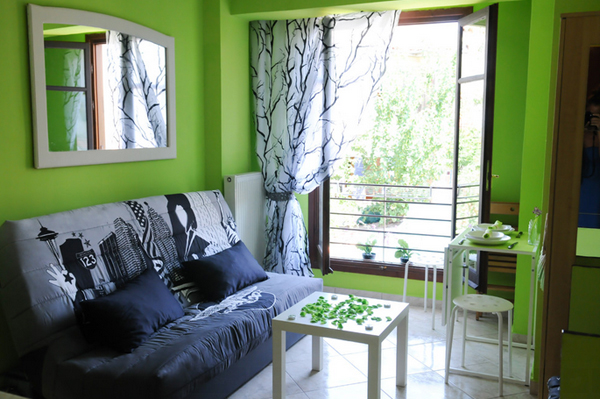 black green living rooms