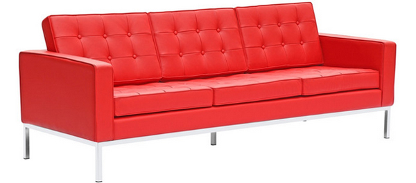 red leather furniture