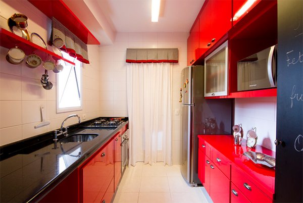 Color Scheme Idea 20 Red Black And White Kitchen Designs