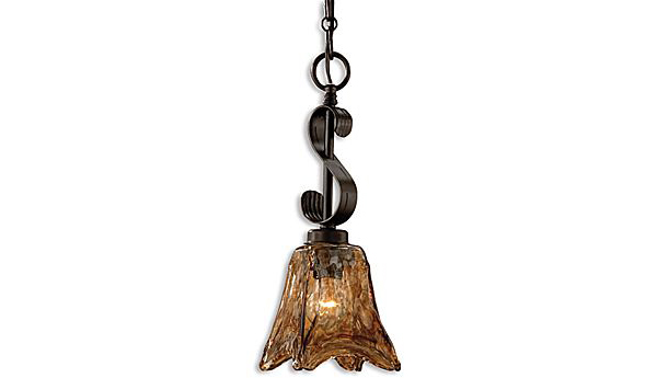 Rubbed Bronze Pendant