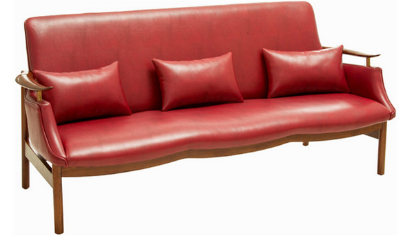 vintage red sofa