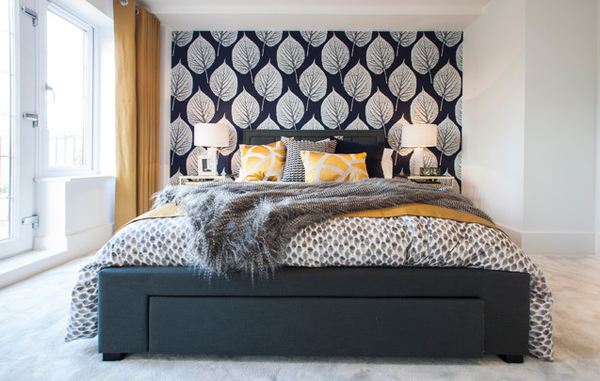 headboard bedroom pattern