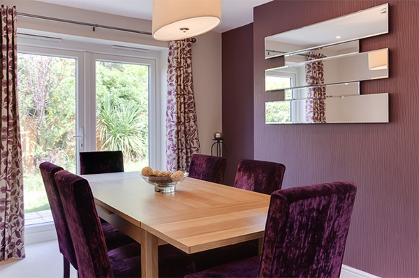 plum velvet dining chairs