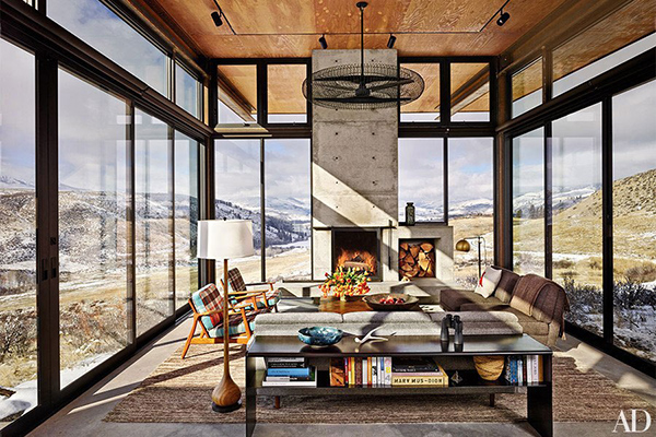 glass living room