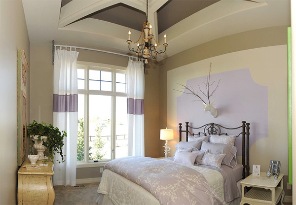 Subtle lavender bedroom