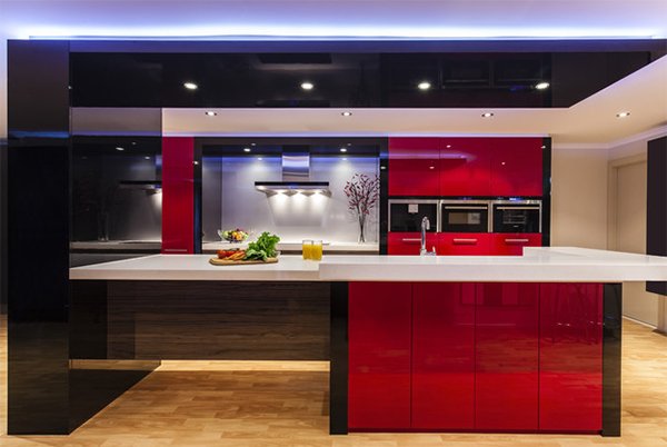 Black And Red Kitchen Designs