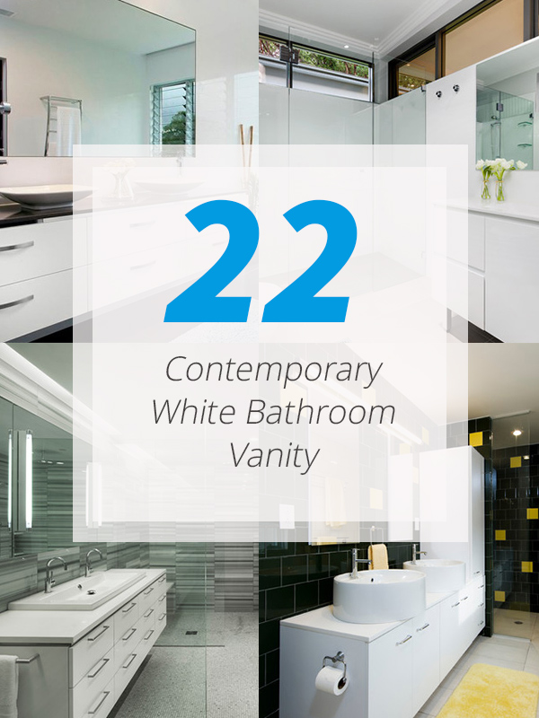 contemporary white vanity