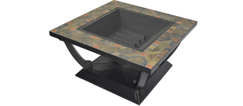 Slate Table Wood Burning Fire Pit