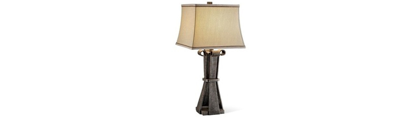 rust lamp table