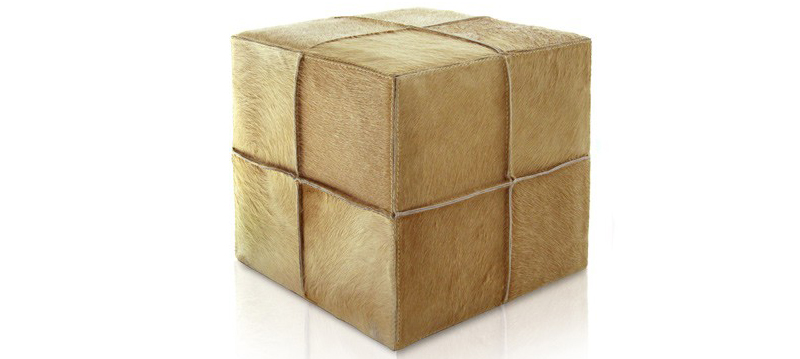 Cube Leather Poufs